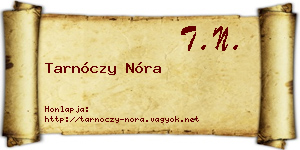 Tarnóczy Nóra névjegykártya