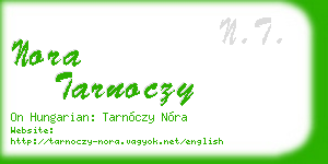 nora tarnoczy business card
