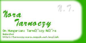 nora tarnoczy business card